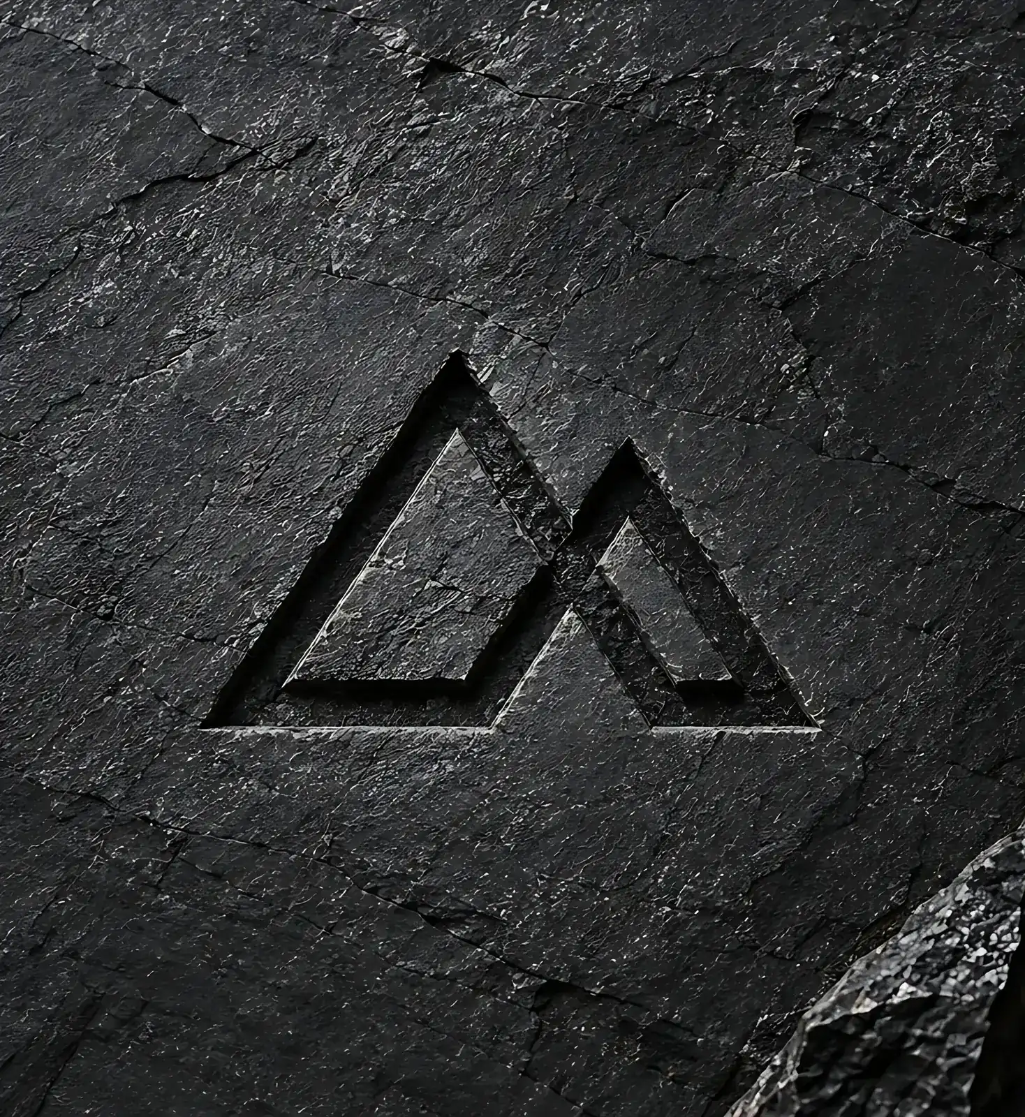 Omni AltAmana mark engraved in stone